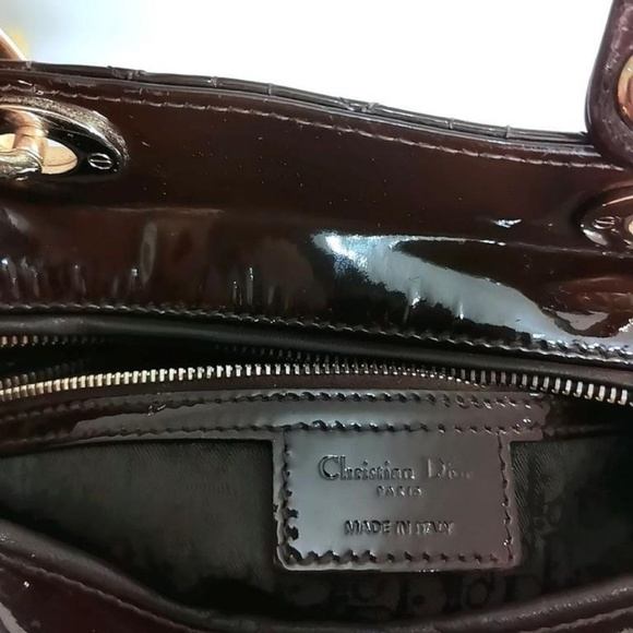 DIOR Cannage "Lady Dior" Bag Brown (PRE-OWNED) - Picture 9 of 11